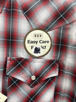 New Men’s ELY Cattleman red Short Sleeve Pearl Snap 3XL E-24
