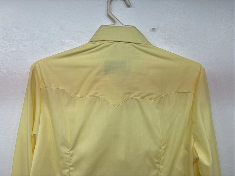 New Women’s Panhandle Slim Yellow Long Sleeve Pearl Snap 14 Medium II-82