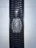 New Black Genuine Leather M & F Weaved And Pendent 24” Belt #3241001 NN-69