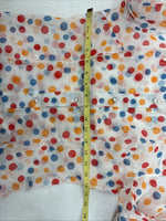 New Women’s Tem Tex Polkadot Long Sleeve Pearl Snap Size 34 LL-102