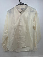 New Wayne Scott Yellow Long Sleeve Button Up English Shirt Large TT-36