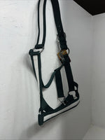 New Tough 1 Green White Nylon Deluxe Draft Halter #50-9575 W-36