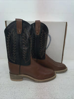 New Youth Brown Old West Cowboy Boots. 1603 Y 3.5 3 1/2. 22-27
