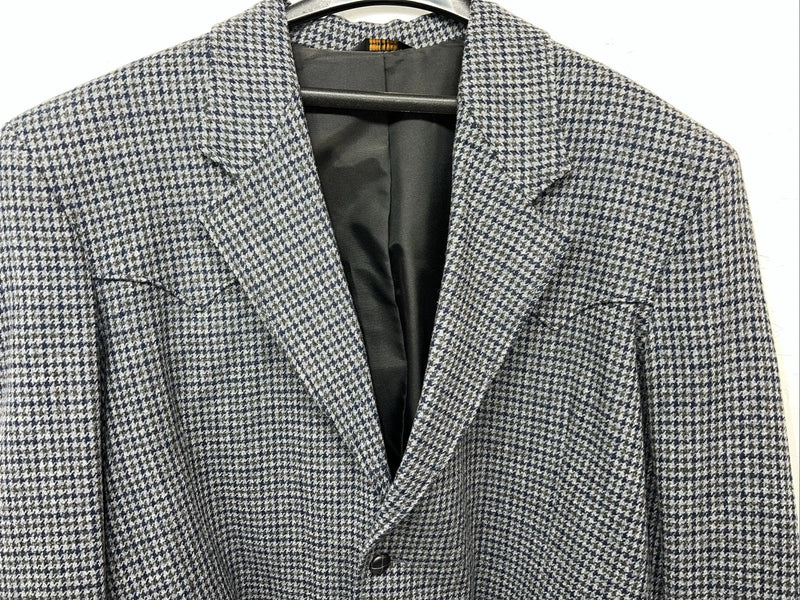 New Men’s Pioneer Wear Blue Plaid Suit Jacket 46 #12504 T-603