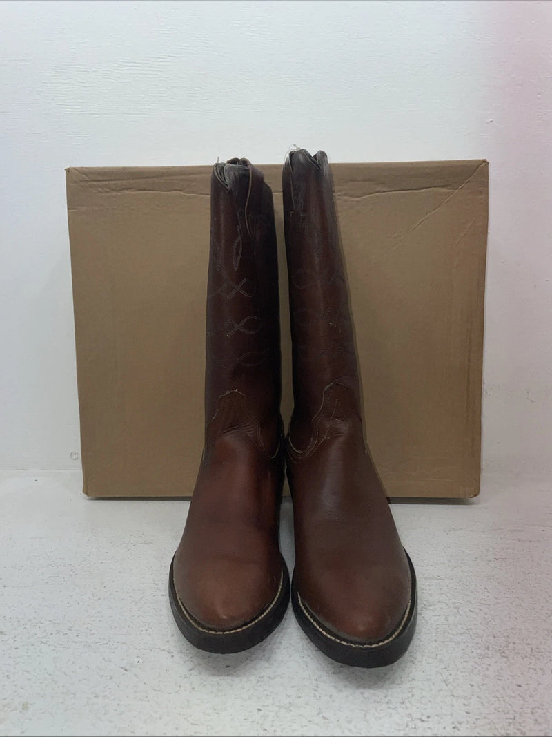 New Men’s Brown Texas Brand Cowboy Boots. 8031 8.5 8 1/2 D. 4-105
