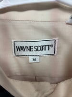 New Wayne Scott Tan Long Sleeve Button Up English Shirt Medium X-76
