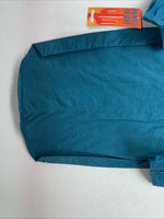 New Women’s Blue Wrangler Short Sleeve Denim Button Up Shirt #76670 M 3C-44