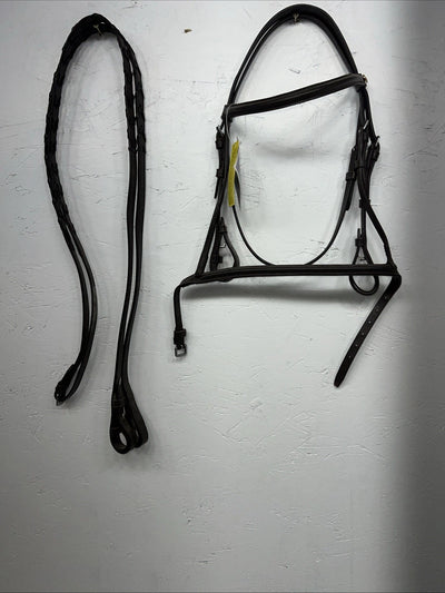 New Silver Fox Brown Pony Snaffle Bridle #20-8558-7 BB-15