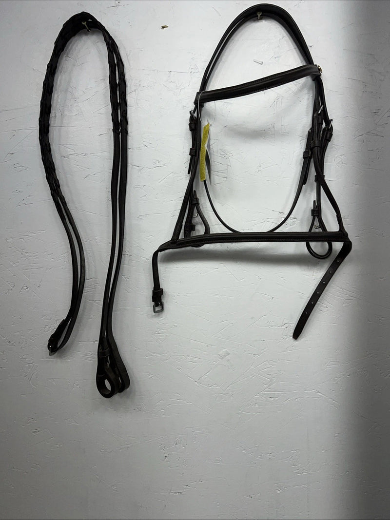 New Silver Fox Brown Pony Snaffle Bridle #20-8558-7 BB-15