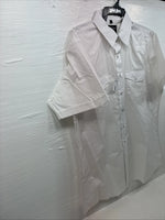 New Men’s White Horse Simple White Western Short Sleeve Pearl Snap XL T-12