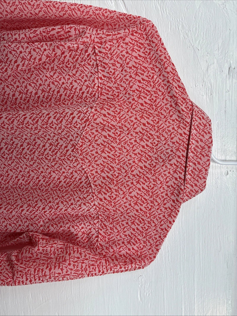 New Men’s Miller Pink Design Long Sleeve Pearl Snap 15 X 34 Medium K-66