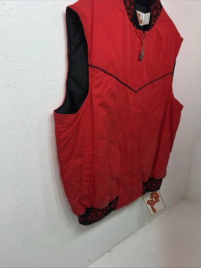 New Men’s Comfy Red Vintage Vest XL #05956 UU-10