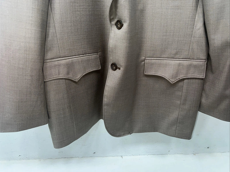 New Men’s Circle S Tan Suit Jacket 46R #25832 X-608