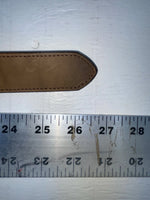 New Brown Genuine Leather 3D Weaved And Silver Pendent 20” Belt #3502 NN-86