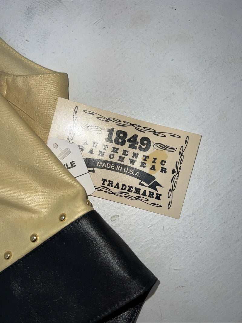 New Women’s 1849 Authentic Ranchwear Yellow Western Show Vest XL #3235 WW-71