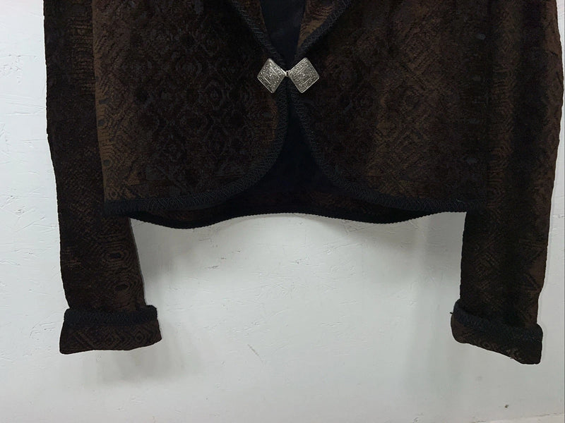 New Women’s Longhorn Brown Western Short Jacket L #5464 3C-48