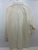 New Men’s Panhandle Slim Off White Long Sleeve Pearl Snap 18 X 34 2XL M-77