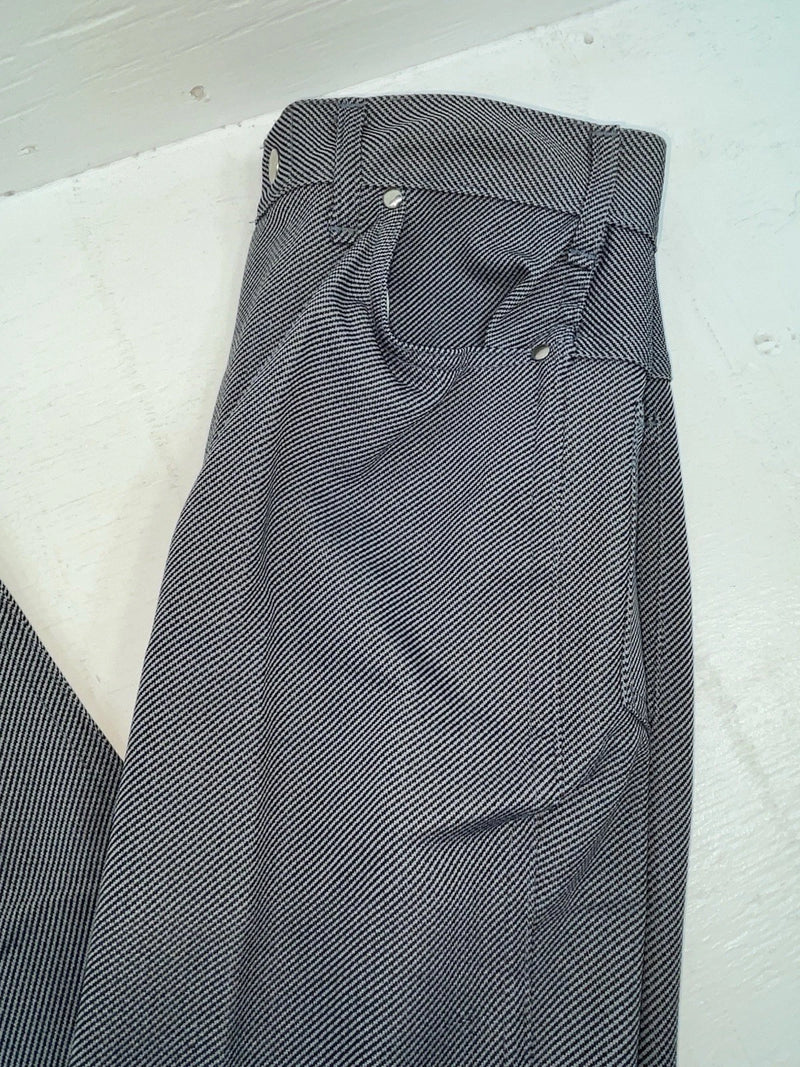 New Vintage Black Speckled Miller Polyester Pants #2624 3A-47