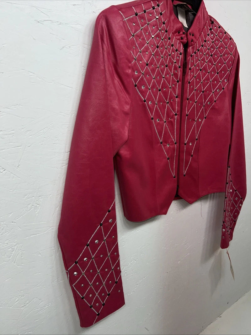 New Women’s 1849 Authentic Ranchwear Pink Western Show Short Jacket XS H-603
