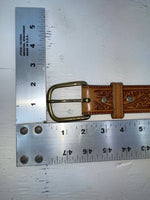 New Brown Genuine Leather Perkies Tooled 30” Belt #8601 JJ-138