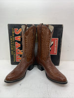 New Men’s Brown Texas Brand Cowboy Boots. 5084 10 D. 6-54