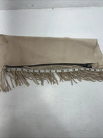 New Children’s Tan Congress Leather Show Chaps Fringe Adjustable Waist 21” I-67