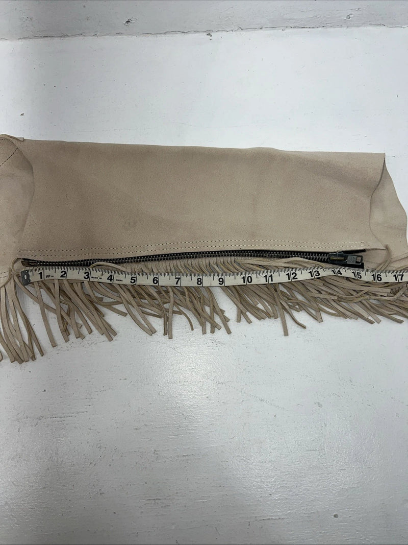 New Children’s Tan Congress Leather Show Chaps Fringe Adjustable Waist 21” I-67