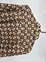 New Men’s Denver Brown Designed Long Sleeve Pearl Snap 15.5 Medium CC-53