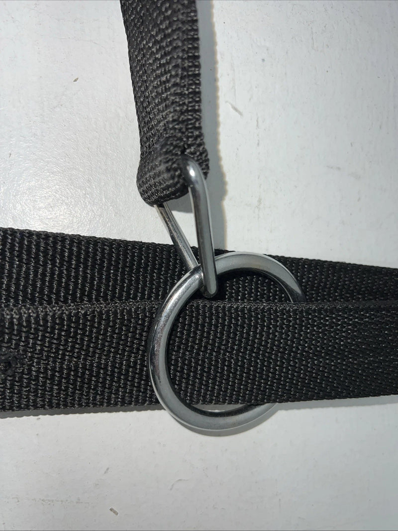 New Tough 1 Black White Draft Deluxe Nylon Halter #50-9575 W-37