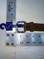 New Brown Genuine Leather 3D Weaved And Silver Pendent 20” Belt #3502 NN-86