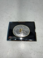 New Women’s Nocona Gold Silver “F” Belt Buckle. 37572-F A-116