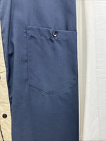 New Men’s Cowboy Threads Tan Blue Long Sleeve Button Up Large AA-21