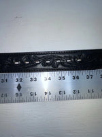 New Black Genuine Leather Chambers Tooled 34” Belt #WS658 JJ-43