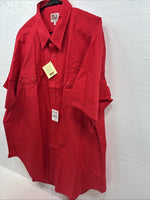 New Men’s ELY Cattleman Red Short Sleeve Pearl Snap 18.5 2XL R-12