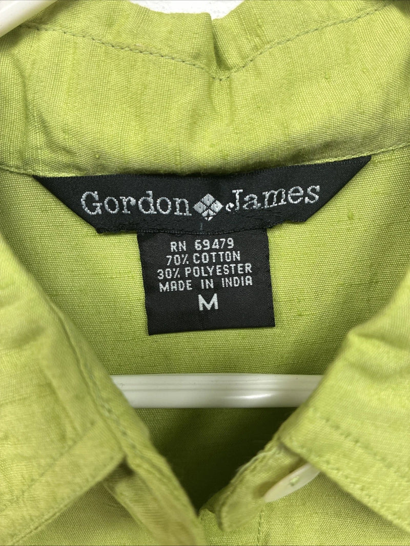 New Women’s Gordon James Green Short Sleeve Button Up Medium KK-19