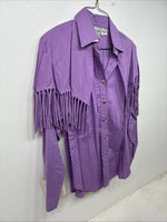 New Women’s Mine & Buklnpurple Long Sleeve Button Up Size Medium 3B-7 