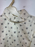 New Women’s Lady DJ Yellow Design Long Sleeve Zip Up Show Shirt Size 36 TT-129
