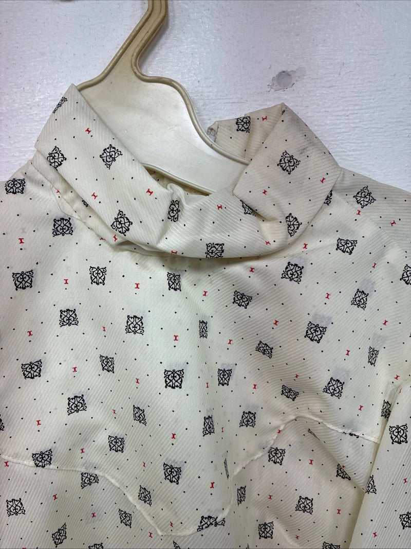 New Women’s Lady DJ Yellow Design Long Sleeve Zip Up Show Shirt Size 36 TT-129