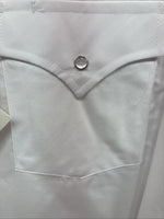 New Men’s ELY Cattleman White Western Long Sleeve Pearl Snap 16 X 35 Large T-62