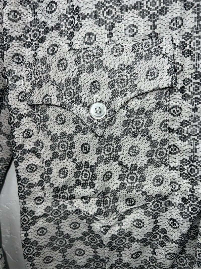 New Men’s Gray Mr.nick Button Up Long Sleeve Shirt 15.5x32 M I-57