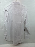New Men’s ELY Cattleman White Long Sleeve Pearl Snap 16.5 X 36 Large AA-70