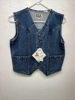 New ELY Outerwear Children’s Denim Button Up Tank Large #141104 3C-52