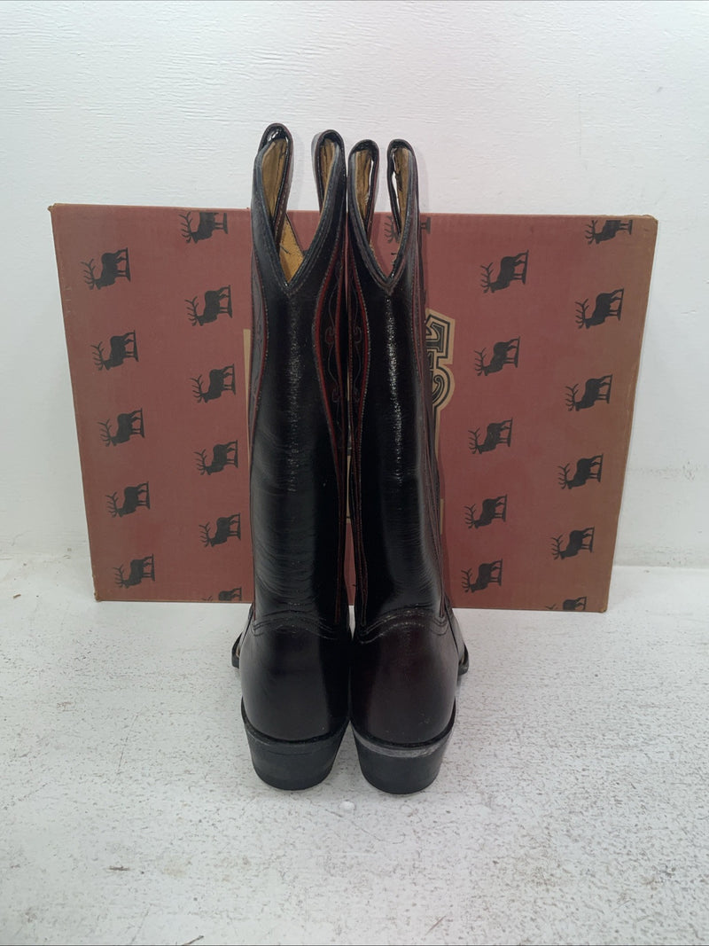 New Men’s Cherry Black Texas Imperial Cowboy Boots. M 143 6.5 6 1/2 D. 1-34