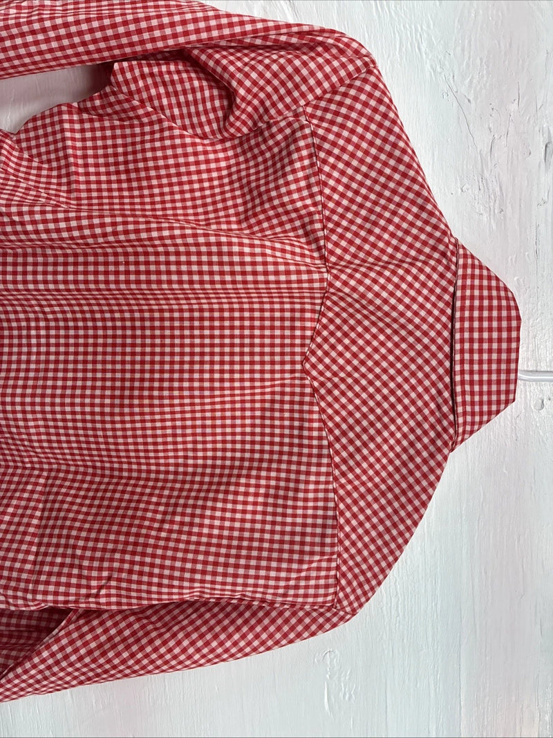 New Kids Dickson Jenkins Red Checker Long Sleeve Pearl Snap Size 16 CC-91