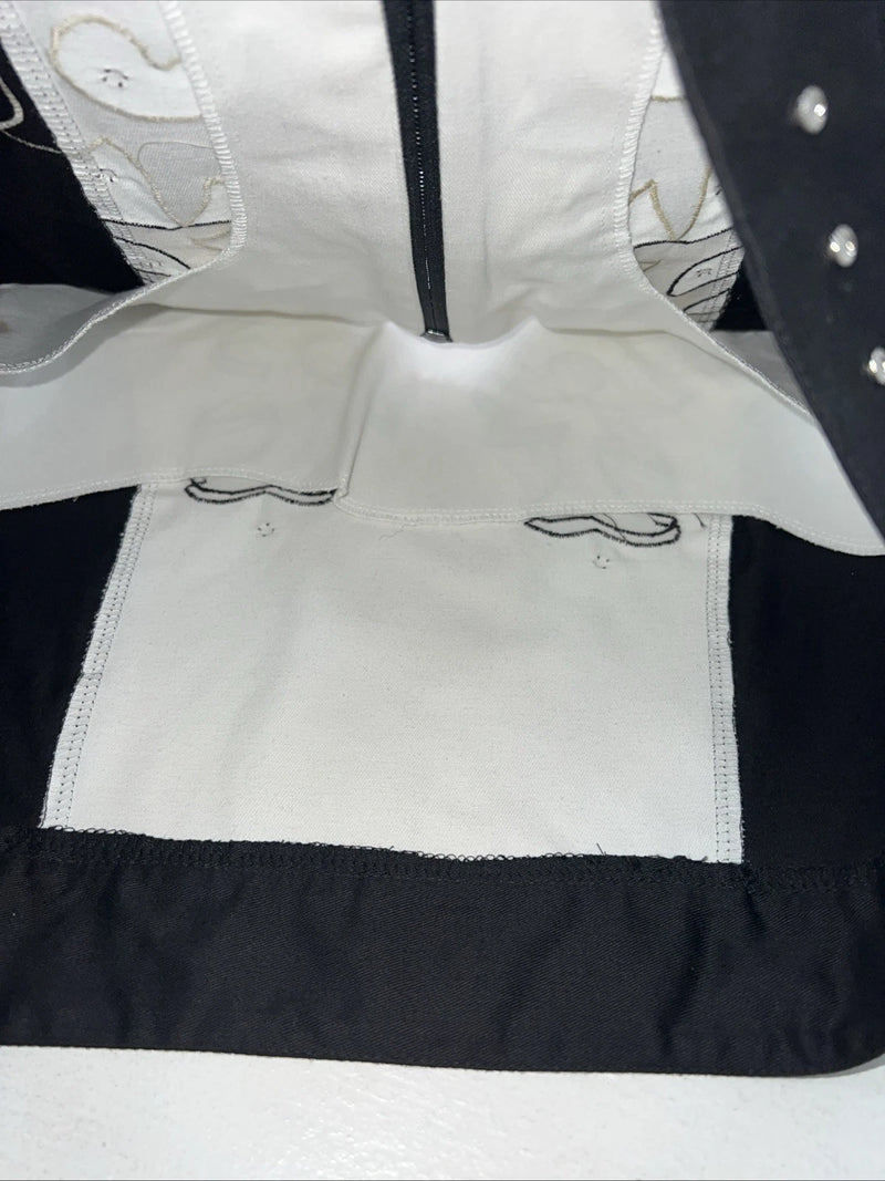 New Women’s 1849 Authentic Ranchwear White Black Show Vest Large E-604