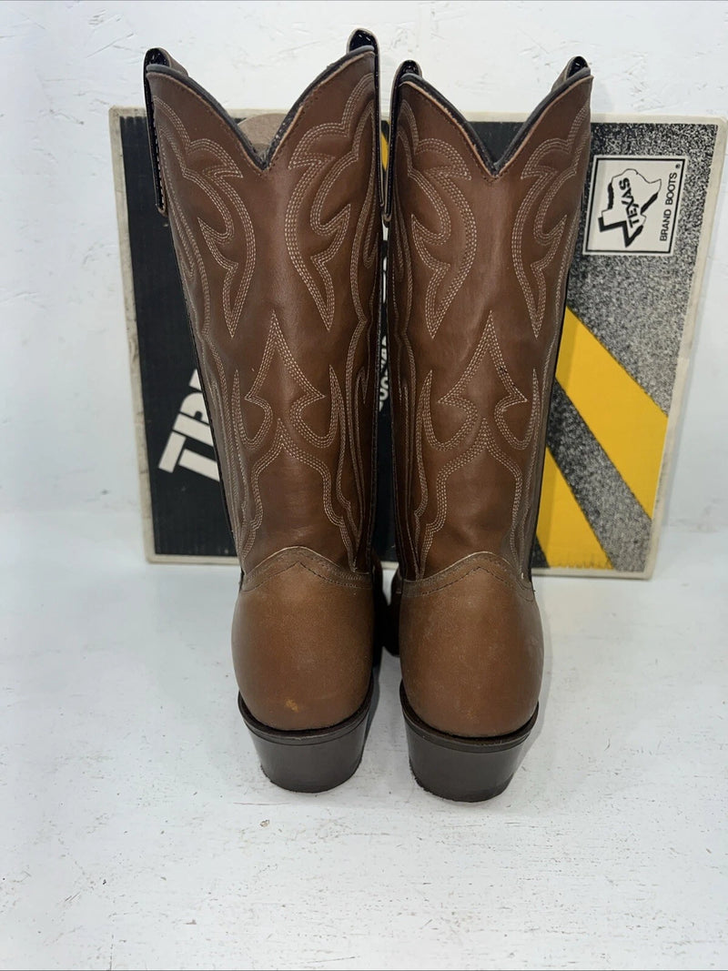 New Women’s Brown Texas Cowboy Boots. 7631 6.5 6 1/2 EE. 19-59