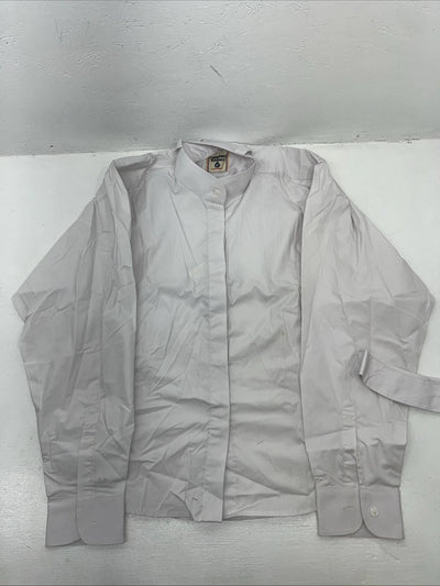 New Women’s White Comfort Riders Long Sleeve English Riding Shirt. 38 G-26