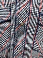 New Men’s Champion Western MultiColor Plaid Long Sleeve Pearl Snap Medium Q-67