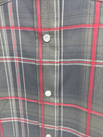 New Kids ELY Cattleman Green Red Plaid Long Sleeve Pearl Snap Medium DD-31