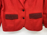 New Women’s Red Pioneer Wear Wool Blazer 14 #06151 UU-1